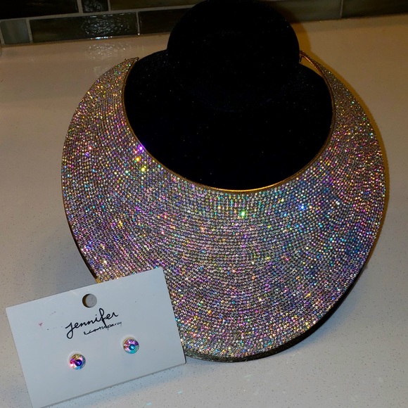 Accessories - NWOT Egyptian style choker with matching earrings - All AB stones inc earrings